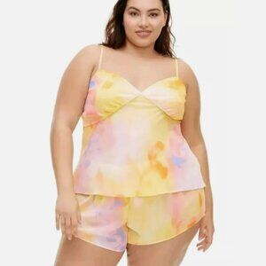 NWT Satin Cami and Shorts Sunset Pajama Set - DVF for Target